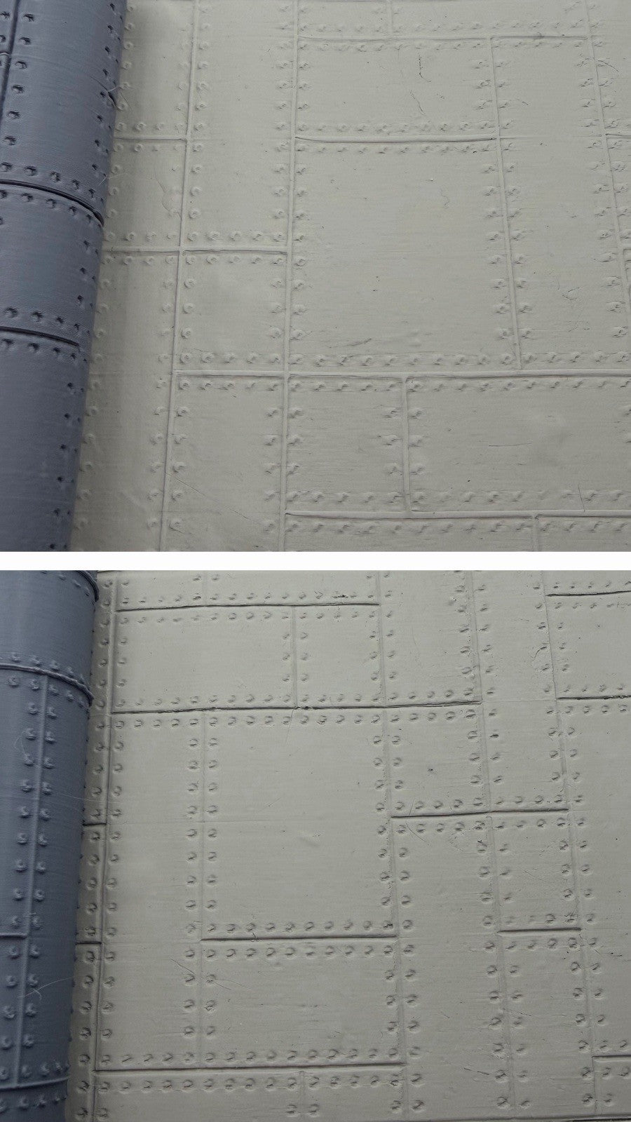 Riveted Metal Panels Emboss & Deboss Texture Roller Pair No. 38