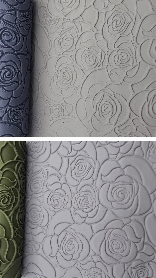 Rose Emboss & Deboss Texture Roller Pair No. 42