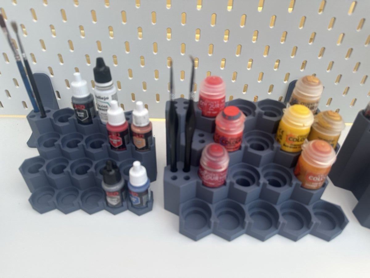 Dropper Modular Paint Rack 5x4 with 8 Brush Holders Vallejo Army Painter