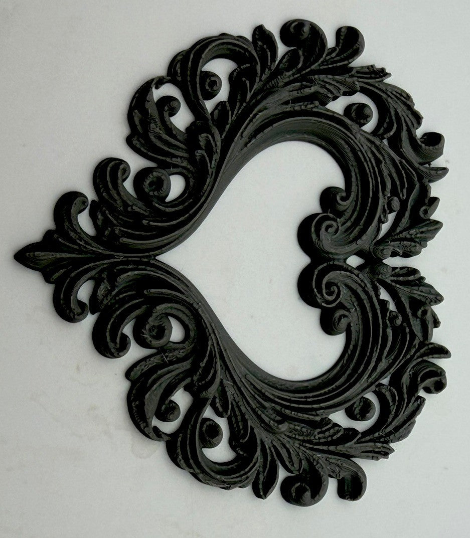 Ornate Heart Furniture Applique Decorative Frieze Baroque Scrollwork Style 5