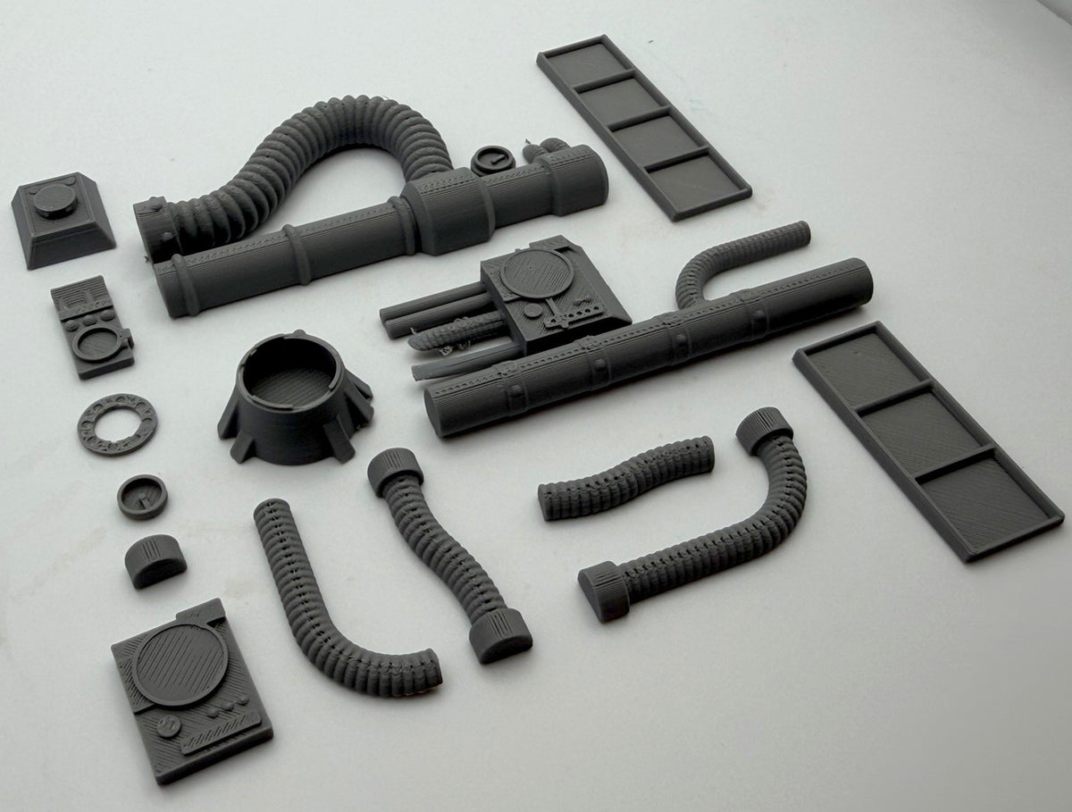 Greebles set 4 conduit and hose pieces from an angle