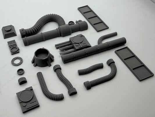 Greebles set 4 conduit and hose pieces from an angle