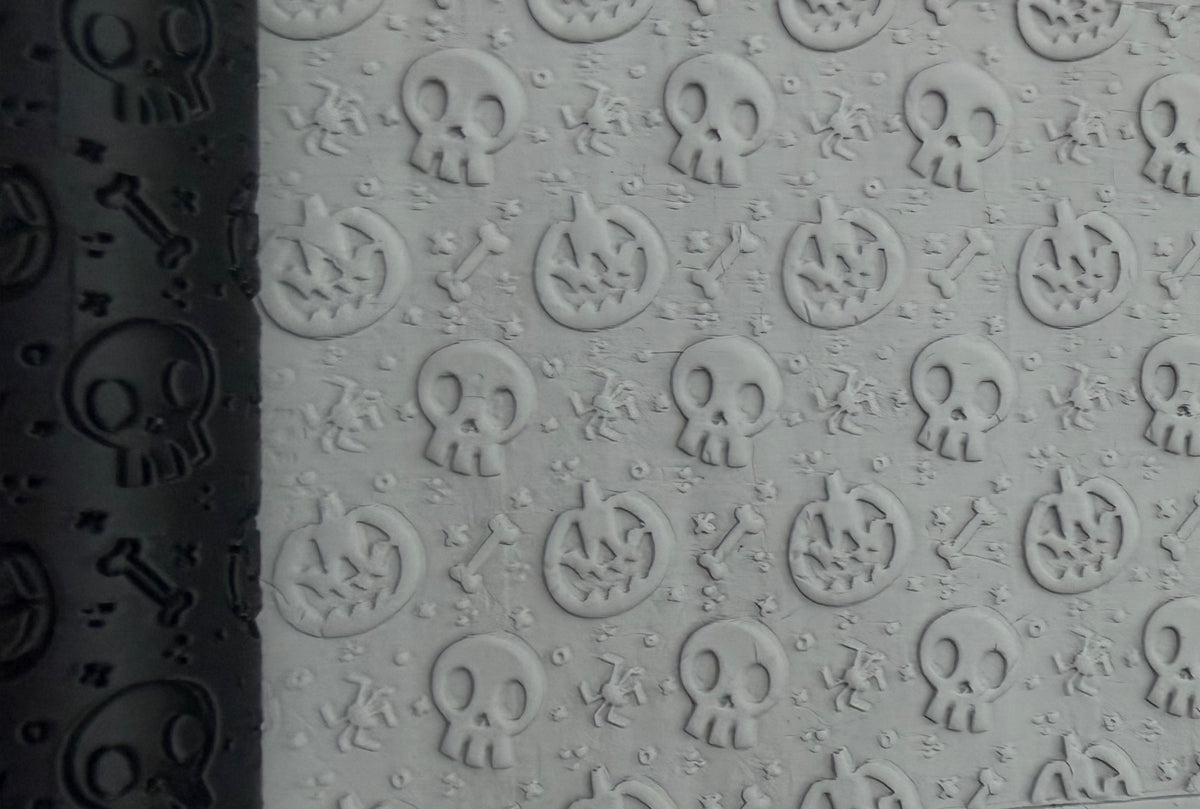 Skulls and Pumpkins Texture Roller No. 79B