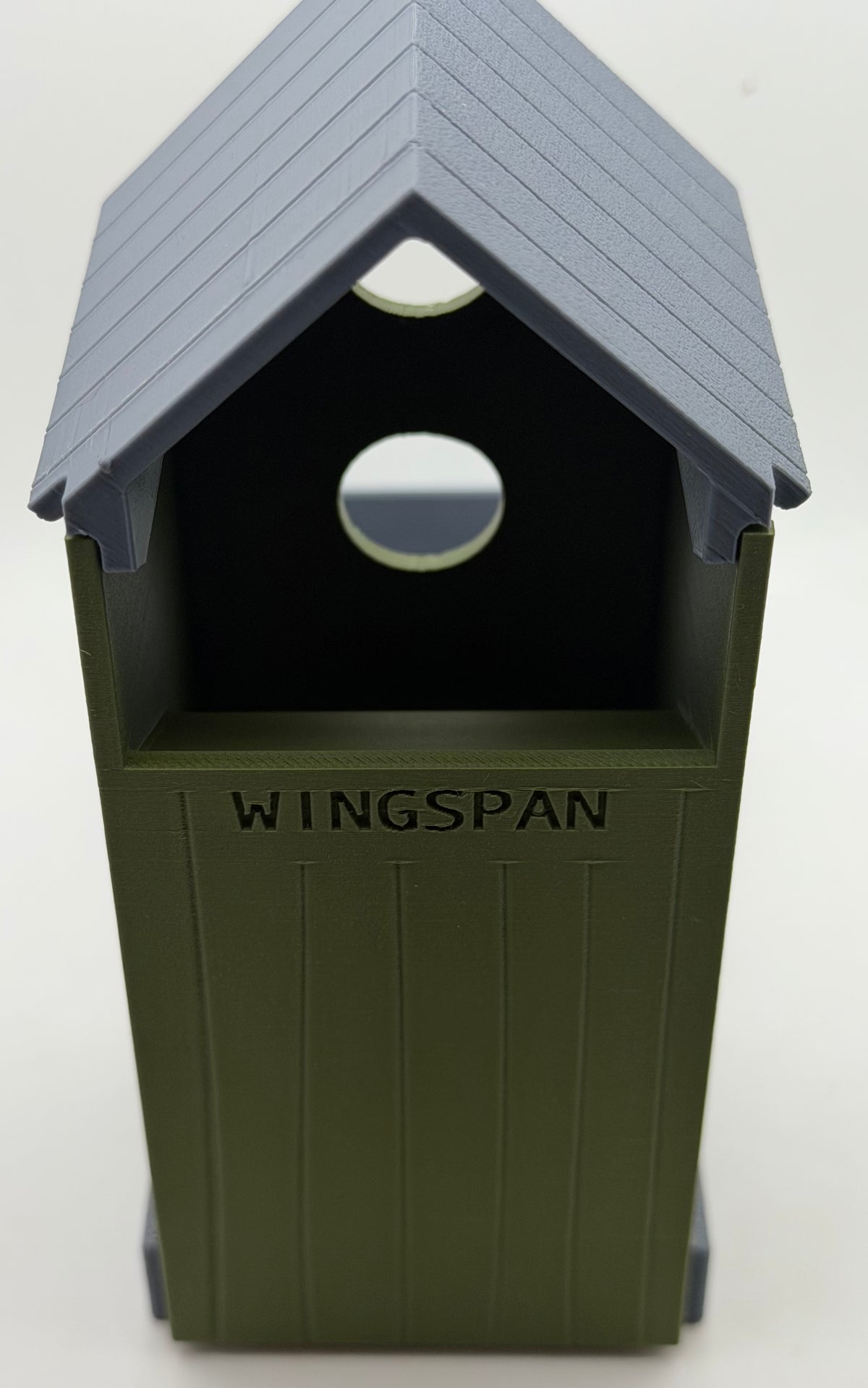 Bundle of two Wingspan-compatible accessories: birdhouse dice tower and 360° rotating egg and token organiser, 3D printed in PLA+